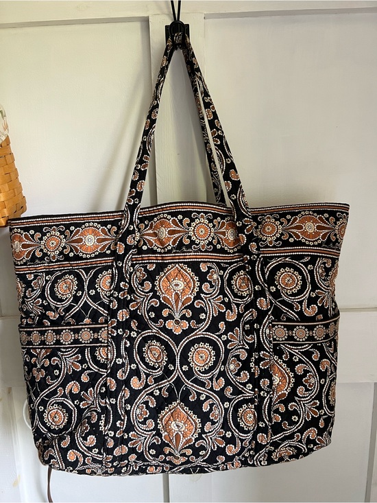 Vera Bradley Handbags - Vera Bradley Vintage Cafe Latte (retired) XL Tote